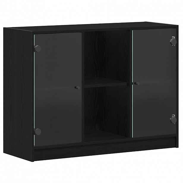 vidaXL Servírovací skříň Černý dub 100 x 37 x 75.5 cm