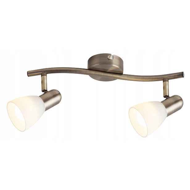 Nástěnný/stropní reflektor hnědá/bílá E14 2x40W Soma 6307 Rabalux