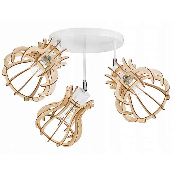 Stropní lampa stropní svítidlo lustr Loft Pohyblivé dřevo 3