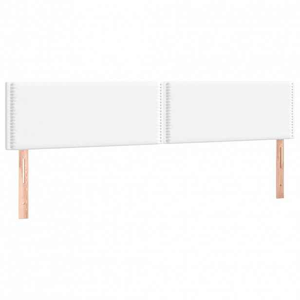 vidaXL Čela postele bílá 200 x 5 x 78/88 cm umělá kůže