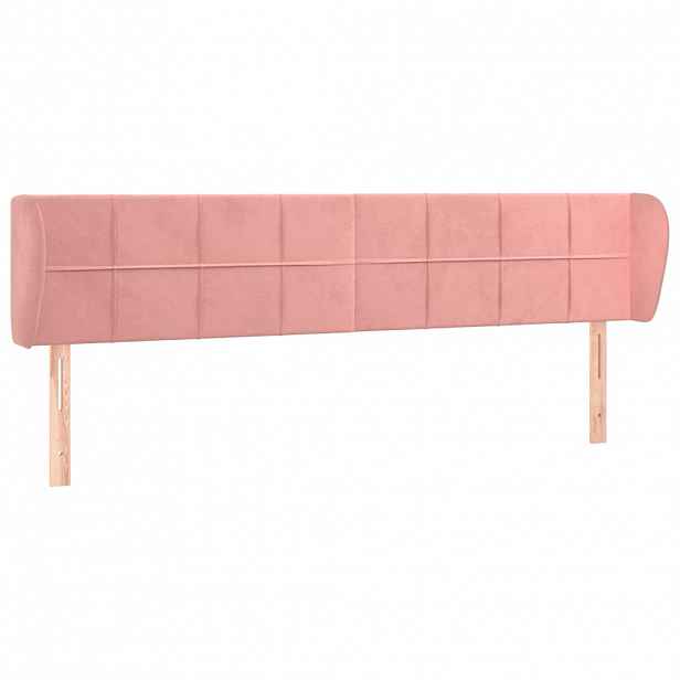 vidaXL Čelo postele typu ušák růžová 163x23x78/88 cm samet