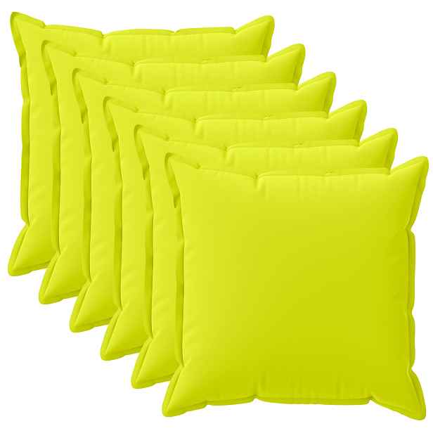 vidaXL Polštář s polštářem HOUTEN 6 ks Jasně zelená Polyester