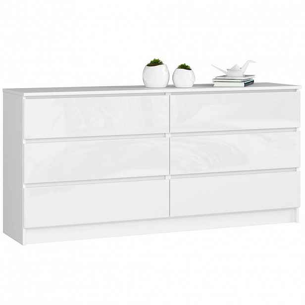 RAUMHIRSCH FURNITURE KOMODA bílá, bílá lesklá 77/160/40