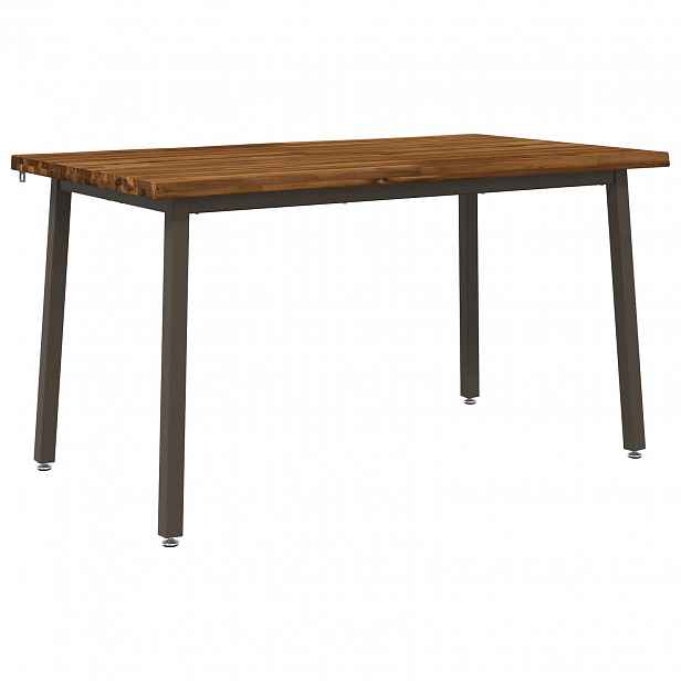 vidaXL 120 x 90 x 75 cm Masivní akátové dřevo Přirozená a kávová