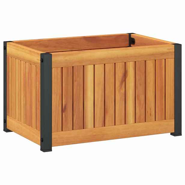 vidaXL Zahradní truhlík 45x30x27,5 cm masivní akáciové dřevo a ocel