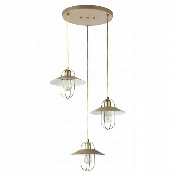 Industriální tříbodová závěsná lampa nad stůl