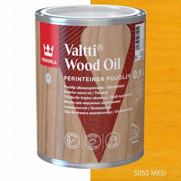 Tikkurila Valtti Wood Oil Olej Na Dřevo 0,9 L Barva 5050 Měsíců