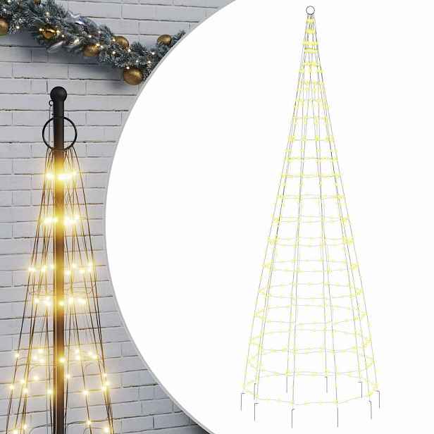 vidaXL LED vánoční stromek 550 teplých bílých LED diod 300cm