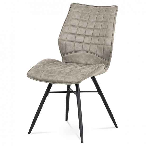 Jídelní židle IRAMUL, lanýžová látka/černý kov