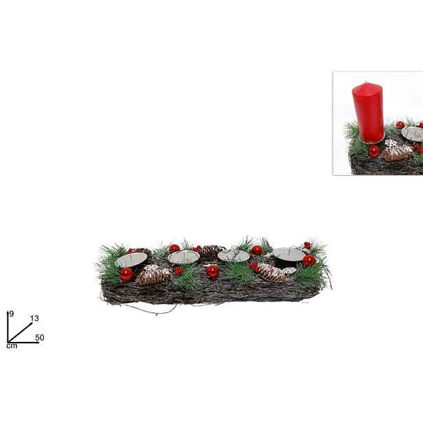 PROHOME - Svícen adventní 50 x 9 x 13cm