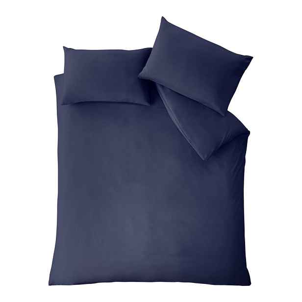 Tmavě modré povlečení na dvoulůžko/prodloužené 260x220 cm So Soft Non-Iron – Catherine Lansfield