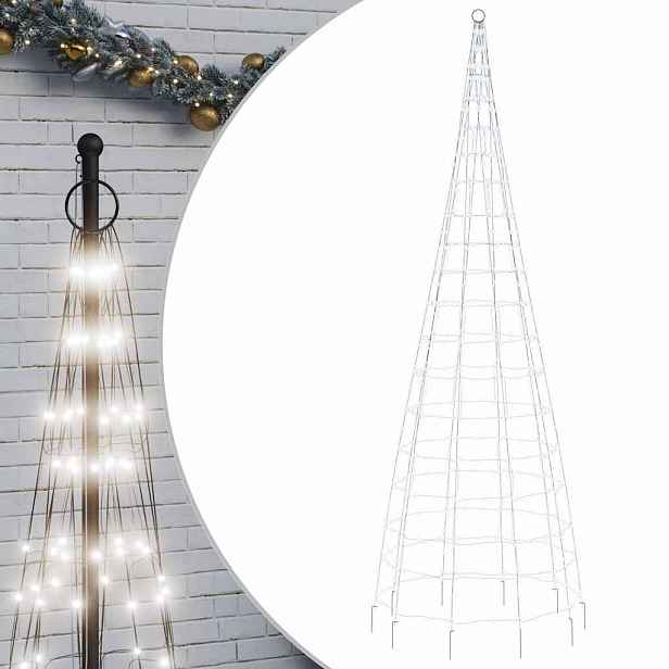 vidaXL LED vánoční stromek 550 studených bílých LED 300 cm