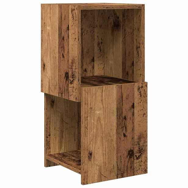 vidaXL Rohová skříňka 30,5x30x65cm Kompozitní dřevo Staré dřevo