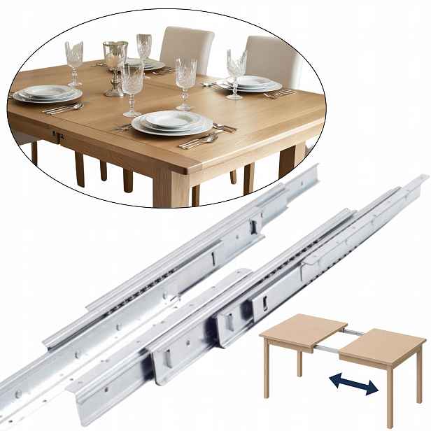 Vodící lišta k stolu Hakner kulová H47mm L560mm vložka 850mm dělený rám
