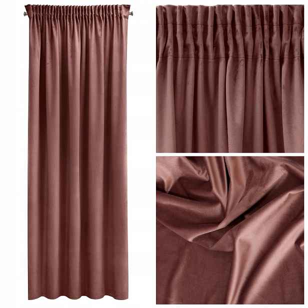 Závěs 140x270 Dekorativní okenní Hotový Pierre Cardin Sibel C.Růžový