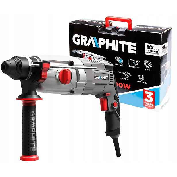Graphite Vrtačka Sds+plus 800W, kufr 2.8 J 58G538