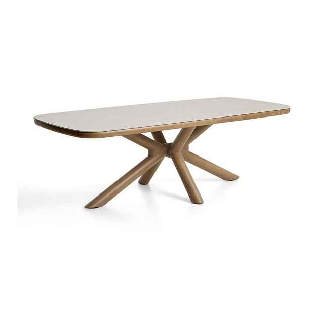 Zahradní jídelní stůl s keramickou deskou 110x240 cm Mirtia – Kave Home