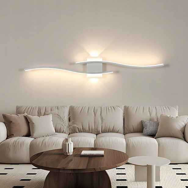 Lampa Led Kinkiet Scienna Biały Nowoczesna Korytarz Salonu 4500K 27W 89CM