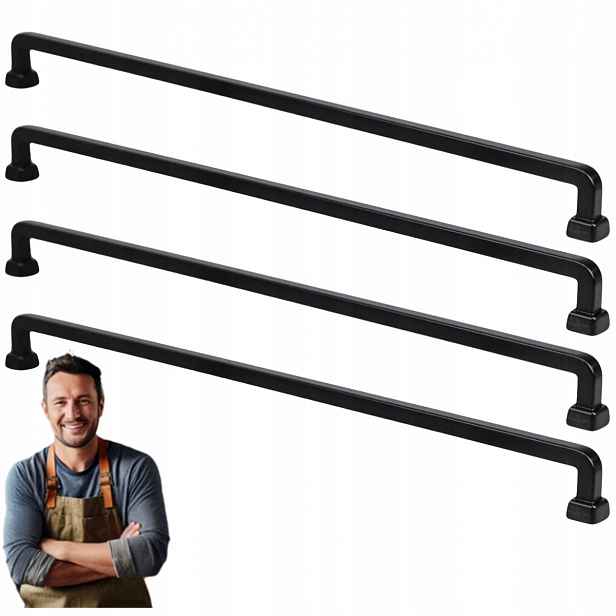 Nábytková Úchytka do zásuvky Tulia 320 mm Černý Mat 4ks