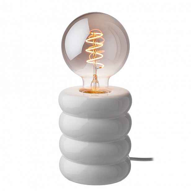 Butlers Stolní lampa STILO s keramickým podstavcem, bílá 12 cm