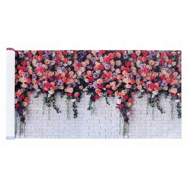 Balkonová Krytka maskovací vzor Růže 5 m x 85 cm