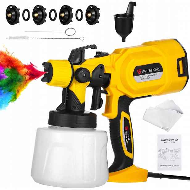 Elektrická Stříkací Malířská Pistole 850 W Pro Malování Stěn 1.4 L 4 Trysky