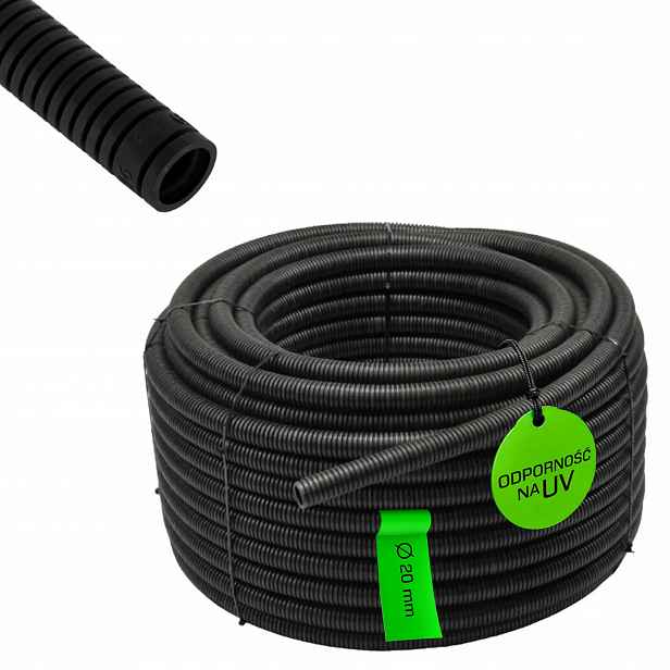 Husí Krk Chránič kabelů technická trubka Pe-m 20 mm Obyčejný černý kotouč 50 m Aks