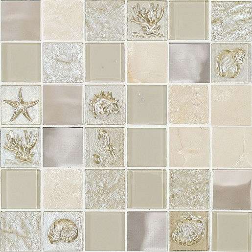Mozaika Marina beige 30x30 cm mat / lesk MARINABE