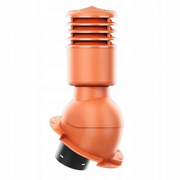 Větrací komín Smartline kaprařina fi 125 mm, zateplený cihlovou barvou