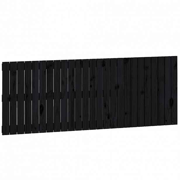 vidaXL Nástěnné čelo postele černé 159,5x3x60 cm masivní borové dřevo