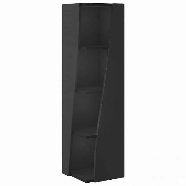 vidaXL Rohová skříňka 27,5x27x102cm Kompozitní dřevo Černá