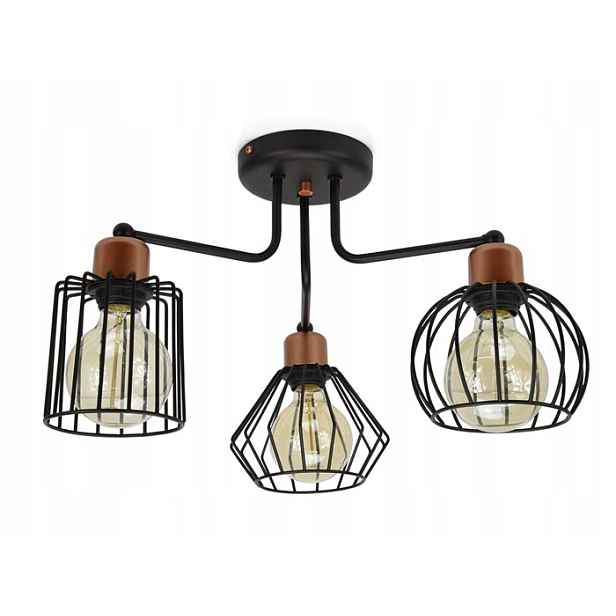 Lampa Stropní Svítidlo Loft Edison z drátu 720-3