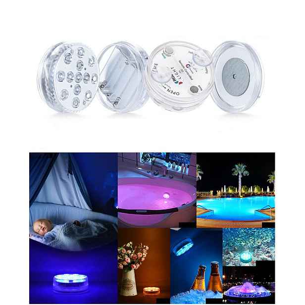 Led Osvětlení Bazénu Jacuzzi Spa Podvodní Pilot Na Párty 4ks