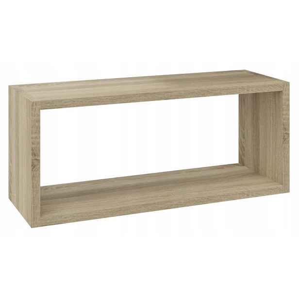 Obdélníková police dub sonoma 60x25x20 cm, moderní nástěnný závěsný regál