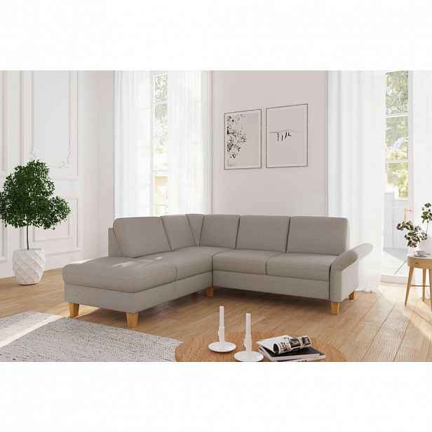 Sit & More ROHOVÁ SEDAČKA, textil, šedohnědá