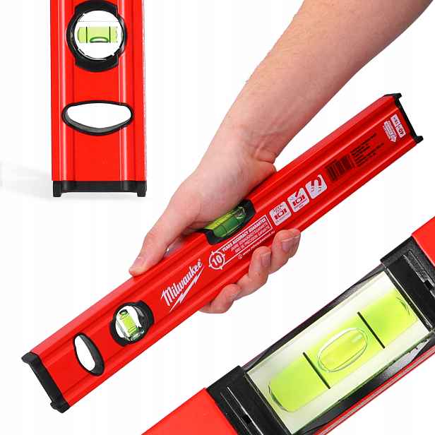 Magnetická vodováha 40 cm Aluminiová Zesílená vodováha Waserwaga Slim