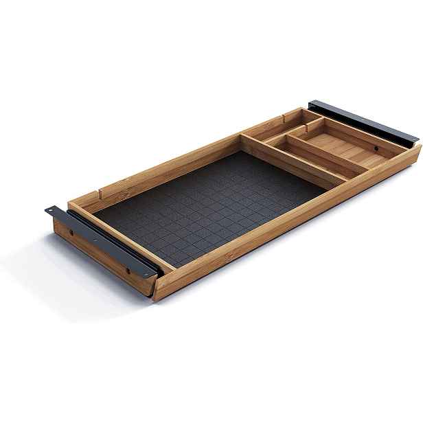 Šuplík Pod Psací Stůl Bambusová Výsuvná Kancelářský Organizér 50x24,5 CM