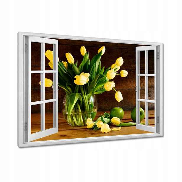 Obrazy 120x80 Žluté tulipány
