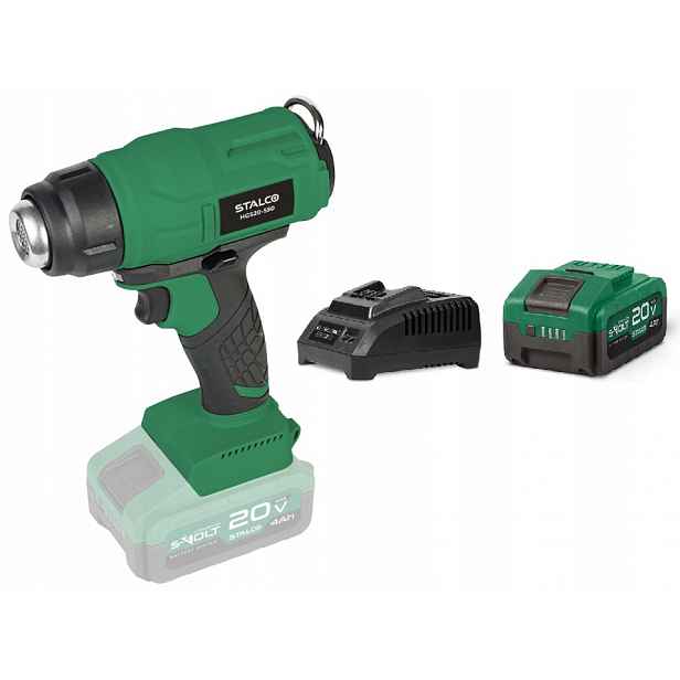 Horkovzdušná Pistole HGS20-550 Set Akumulátor 4AH 20V S-volt Stalco S-97365