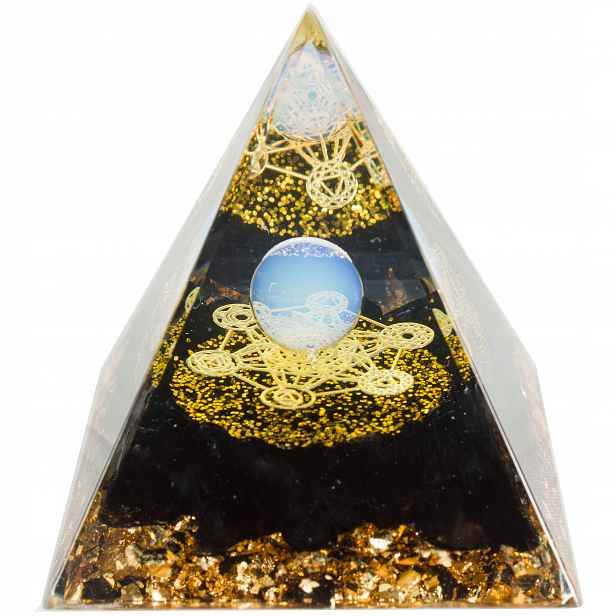 Orgonitová Pyramida Metatron Turmalín Černý Zářič Energie 5 cm