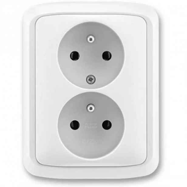 Zásuvka dvojitá s uzemněním  5512a-2349bw