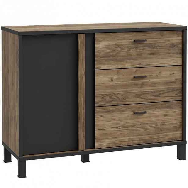 Komoda Haruki HYTK221 alpský smrk/černý