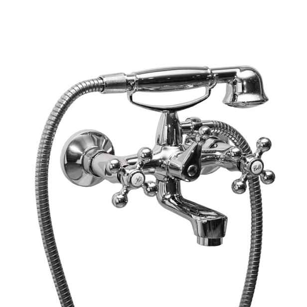 Nástěnná vanová baterie Retro se sluchátkem Sea Horse BJA903