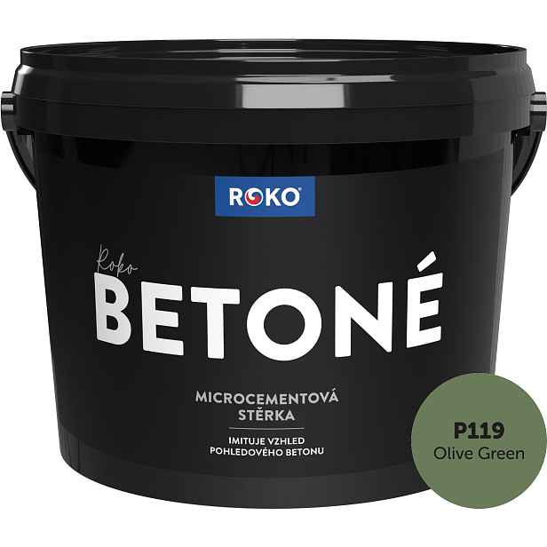 Stěrka dekorativní Roko Betoné P119 Olive Green 14 kg