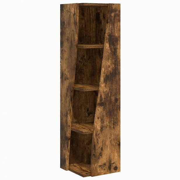 vidaXL Rohová skříňka 27,5x27x102cm Kompozitní dřevo Kouřový dub