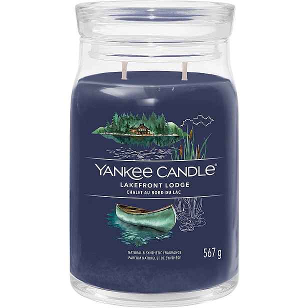 Yankee Candle vonná svíčka Signature ve skle velká Lakefront Lodge 567g