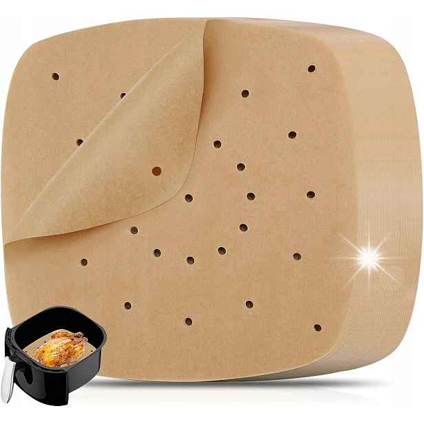 100x sada papírových Organizér Air Fryer pro pečení bez tuku
