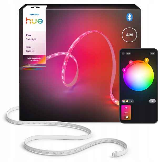 Led pásek 4 m 16W 1600lm Rgb Tw Inteligentní Flux Strip Philips Hue