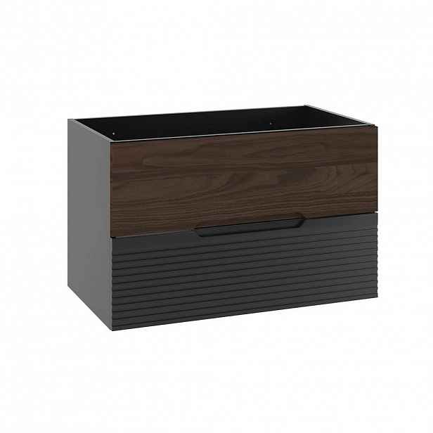Petits-meubles SKŘÍŇKA POD UMYVADLO 80cm Sylla Černá a dřevěná