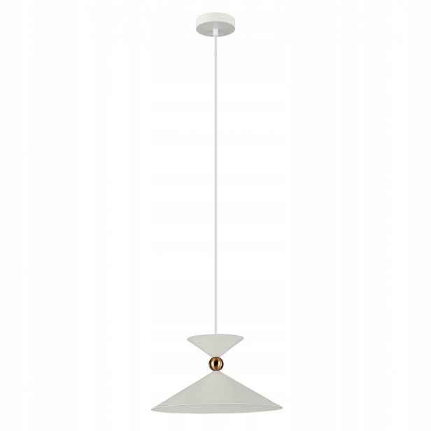 Quelto Moderní bílá závěsná lampa Kulatý, stínidlo E27 40W